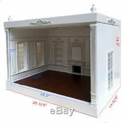 THE NEW TALL EMPRESS+ ROOM BOX KIT BY MINILAND white gold 112 SCALE roombox