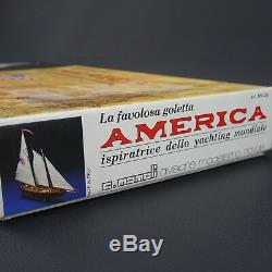 The America Art. MV26 Mamoli Wooden Model Ship Kit by 166 Scale NEW NOS