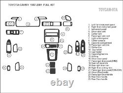 Toyota Camry Fit 1997 98 99 00 01 Style Interior Wood Carbon Alum Dash Trim Kit