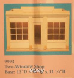 Two Window Shop Kit 9993 unfinished wood 1/12 scale dollhouse FREE SHIPPING