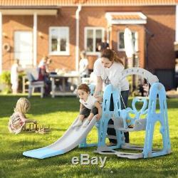 US Toddler Indoor/Outdoor playground Set Swing Slide Set & Backyard Baskets Kit