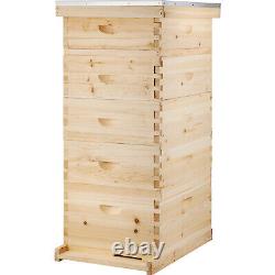 VEVOR Langstroth Bee Hive 10 Frame 5 Box Beehive Beekeeping Kit 1 Deep 4 Medium