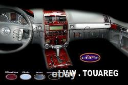 VOLKSWAGEN Touareg Interior Dash Trim Kit 3M 3D FULL SET Burl Wood 2005-2013