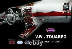 VOLKSWAGEN Touareg Interior Dash Trim Kit 3M 3D FULL SET Burl Wood 2005-2013 RHD