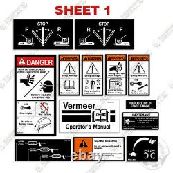 Vermeer Warning Decal Kit Wood Chipper Safety Decal Kit
