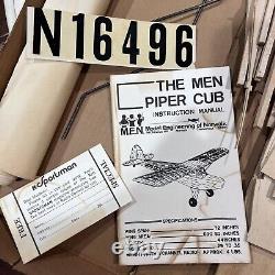 Vintage 1978 The M. E. N. PIPER CUB Airplane Model Kit 72 Span New Old Stock