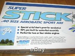 Vintage NEW Super Stick 40 R/C Sport Aerobatic ARF RC Airplane Kit by Hangar 9