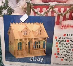 Vintage Santas Cottage Christmas Splendor RARE Wood Dollhouse Kit 1990 NEW
