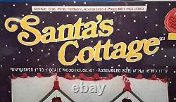 Vintage Santas Cottage Christmas Splendor RARE Wood Dollhouse Kit 1990 NEW
