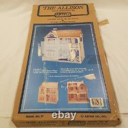 Vintage The Allison Wooden Dollhouse Kit By Artply No. 77 Wood Build