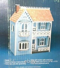 Vintage The Allison Wooden Dollhouse Kit By Artply No. 77 Wood Build USA New