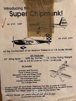 Vintage model Super Chipmunk RC airplane Kit NIB 81 Wingspan New