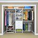 White Laminate Wood Closet Kit 8 Shelves 3 Clothing Rod Organizer Dresser Home