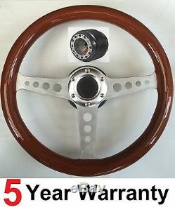 Wood Classic Steering Wheel & Boss Kit Hub Fit Vw T4 Transporter 96-03 3 Spoke