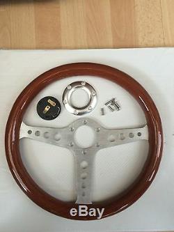 Wood Classic Steering Wheel & Boss Kit Hub Fit Vw T4 Transporter 96-03 3 Spoke