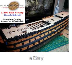 Wood Deck fits 1/100 HMS Victory Heller/Airfix kits by Scaledecks. Com