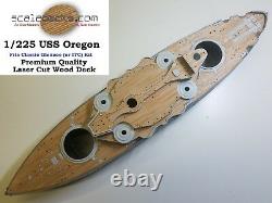 Wood Deck for 1/225 USS Oregon (fits Glencoe/ITC kits) by Scaledecks LCD-81