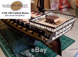 Wood Deck for 1/96 USS United States (fits Revell kit) by Scaledecks LCD-12