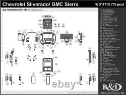 Wood Grain Dash Kit For Chevy Silverado / Sierra 2014-2018 (bucket Seats) 75pcs