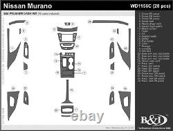 Wood Grain Dash Kit For Nissan Murano 2015-2017 (28pc)