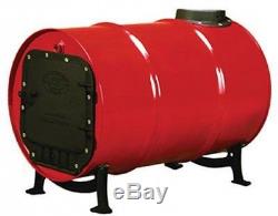 Wood Stove Barrel Kit Cast Iron Heat Drum Gallon Door Cabin Lodge Workshop Heavy