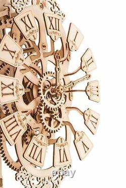 Wood Trick Pendulum Clock Timer Wall Interior Home Decor 3D Puzzle Model Gift
