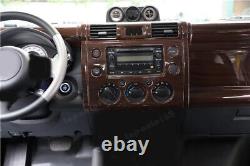 Wood grain Look Center Console Kit Trim 16PCS For Toyota FJ Cruiser 2007-2020