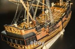 Wooden Sailing Ship DIY Boat Model Craft Kit Black Perl Assembly Model Gift Toy