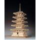 Woody JOE 1/75 Horyuji Wooden Model Kit FivestoriedPagoda Cut Nara Japan Temple
