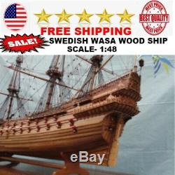 ZHL Swedish Warship Vasa Carving Pieces Pear wood wooden model ship kit NEW BEST